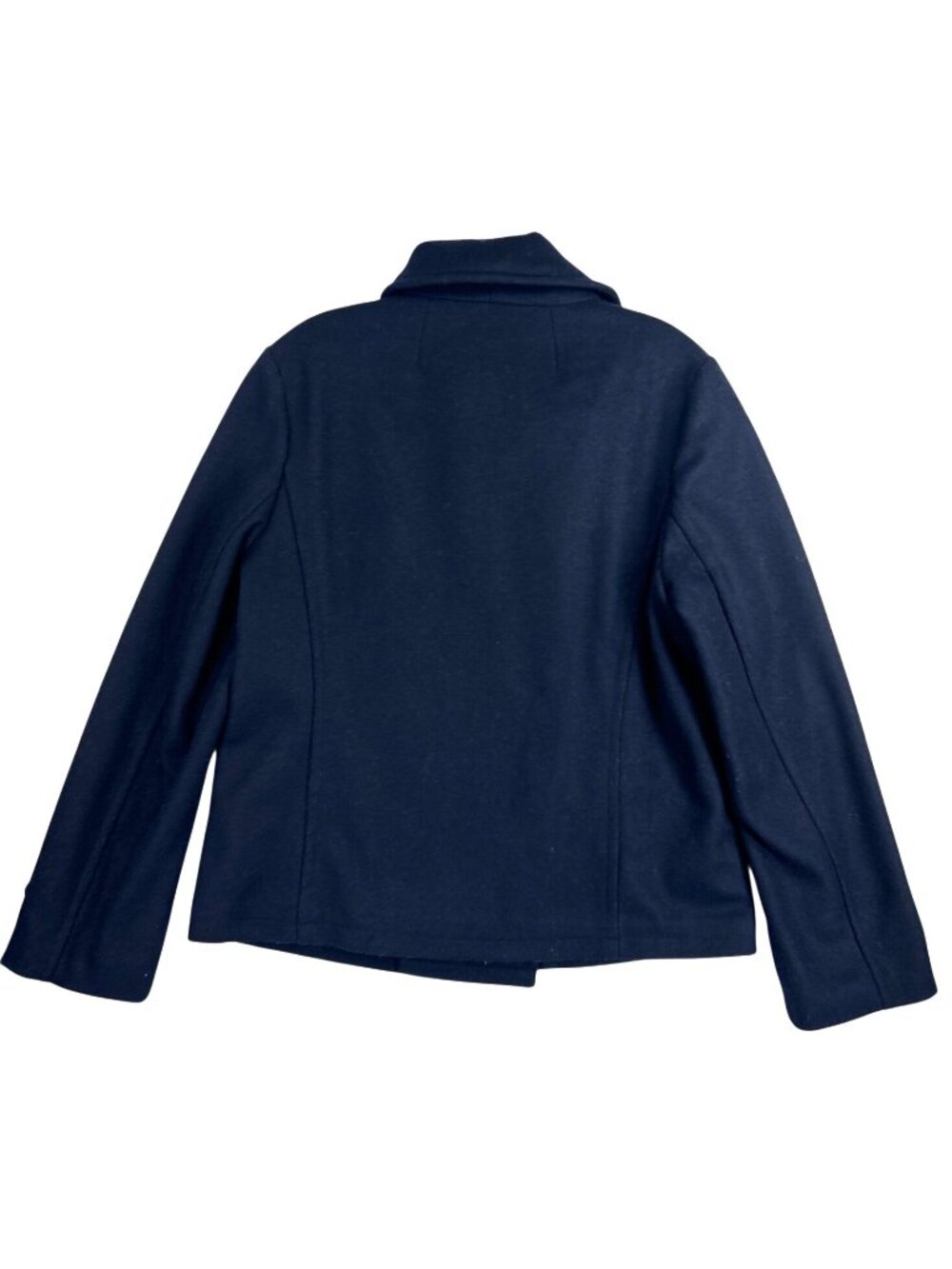 Gap Women’s M Navy Blue Wool Double Breasted Peacoat Crest Buttons Preppy - Picture 7 of 15